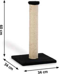 Beeztees Gina - Krabpaal - Zwart - 34x34x60 Cm -Merkloos Verkoop 973x1200 8