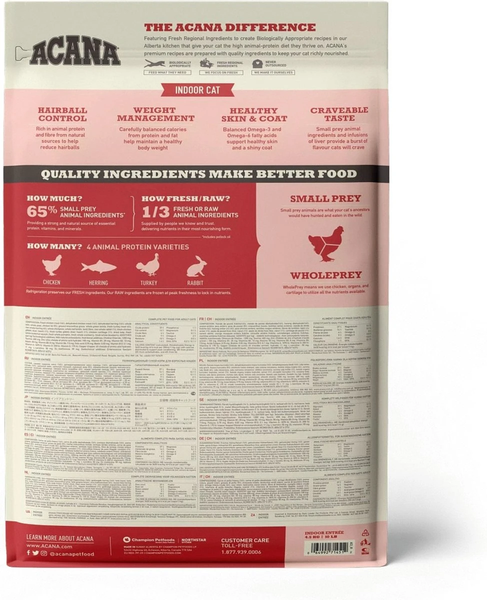 Acana Cat Indoor Entrée 4,5 Kg - Kat 7 Acana Cat Indoor Entrée 4,5 Kg - Kat - Image 7