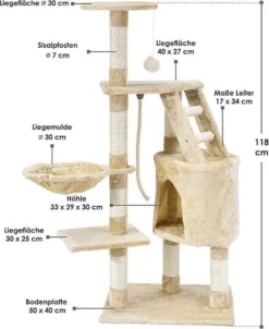 Merkloos Katten Krabpaal - Buffy - Beige -Merkloos Verkoop 981x1200 1