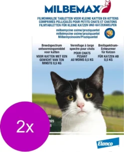 Elanco Milbemax Kitten & Kat - Anti Wormenmiddel - 2 X 2 Tab 0.5 Tot 2 Kg