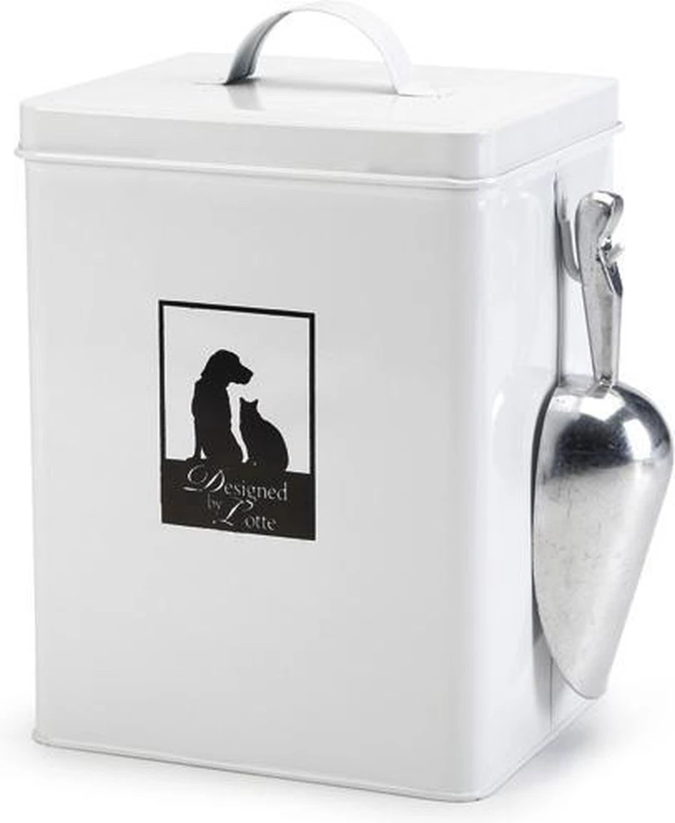 Designed By Lotte Vooraadblik Incl. Schep - Wit - 18x16x26 Cm 1 Designed By Lotte Vooraadblik Incl. Schep - Wit - 18x16x26 Cm