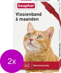 Beaphar Vlooienband 6 Maanden Kat 35 Cm - Anti Vlooienmiddel - 2 X Rood -Merkloos Verkoop 993x1200 1